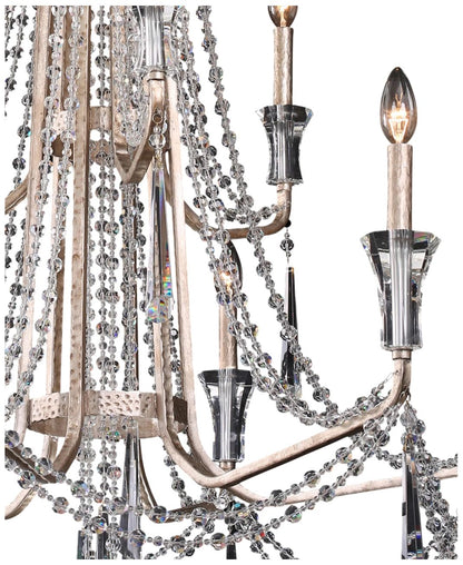 Barcelona 34 1/2" Wide Transcend Silver Crystal Chandelier