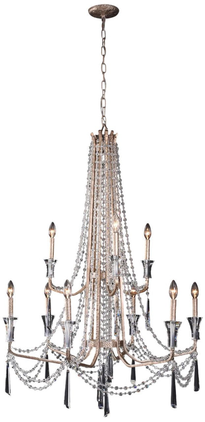 Barcelona 34 1/2" Wide Transcend Silver Crystal Chandelier