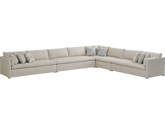 Colony Beige Upholstered Sectional Sofa