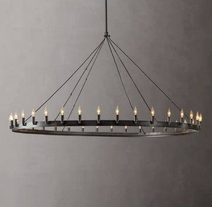 Camino Vintage Candelabra Round Chandelier 73"