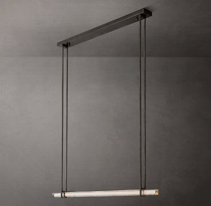Audubon Crystal Single Bar Linear Chandelier 60"