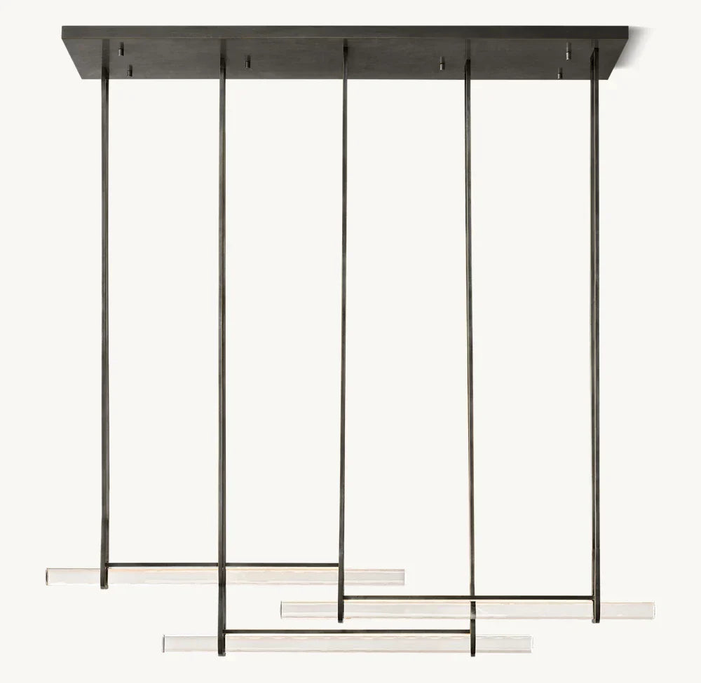 Audubon Crystal Triple Bar Linear Chandelier