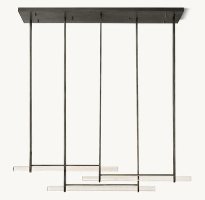 Audubon Crystal Triple Bar Linear Chandelier