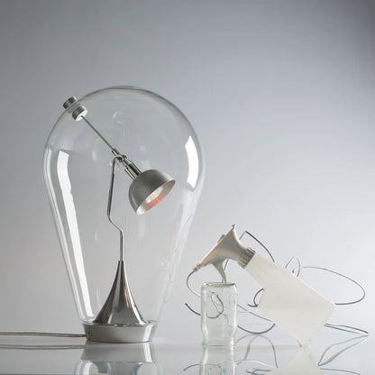 BeamGlow Rotating Glass Cylinder Table Lamp