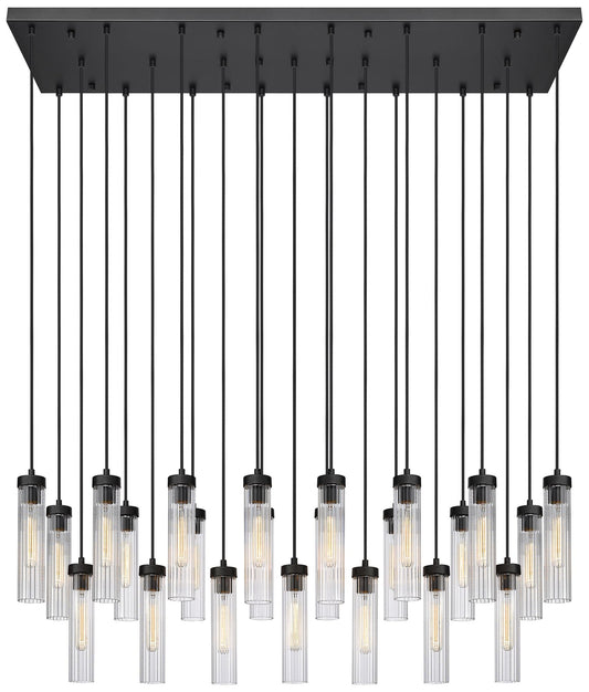 Beau by Z-Lite Matte Black 23 Light Linear Chandelier