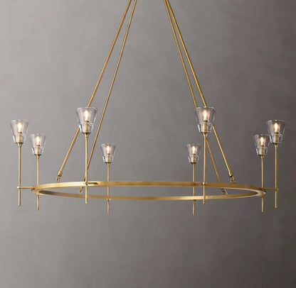 Torche De Verre Round Chandelier 58"