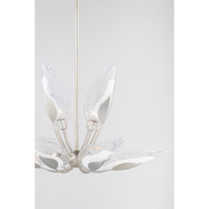 Blossom 24-Light Chandelier in Silver Leaf 55L x 55W x 37H