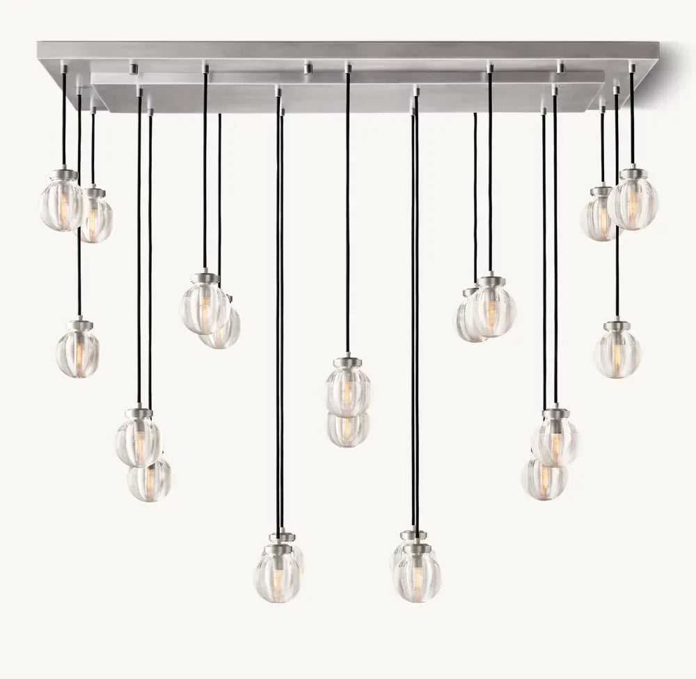 Pearl Rectangular Chandelier 54"