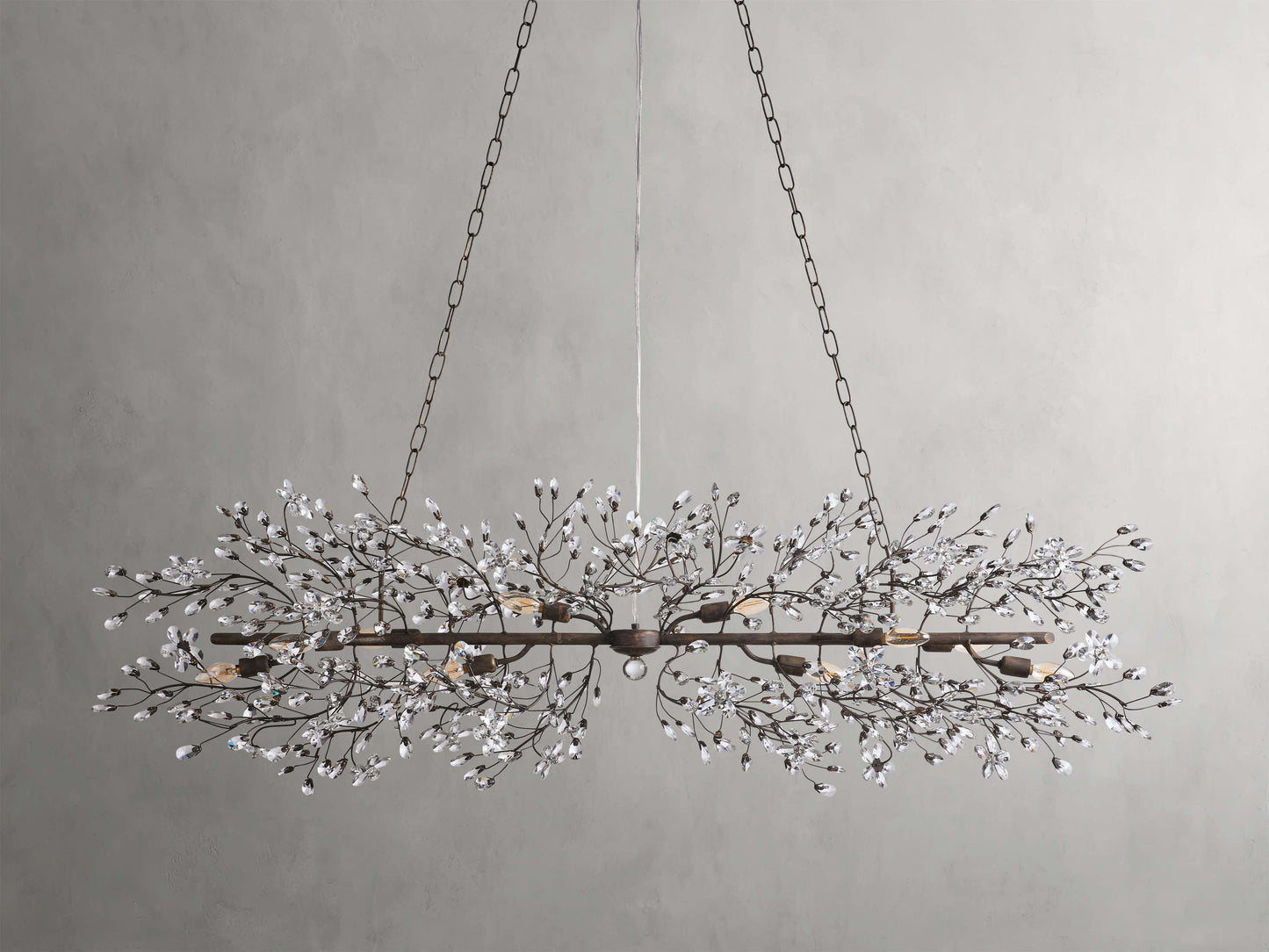 Bellafiora Crystal Vine Linear Chandelier
