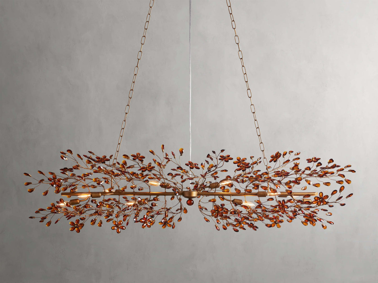 Bellafiora Crystal Vine Linear Chandelier