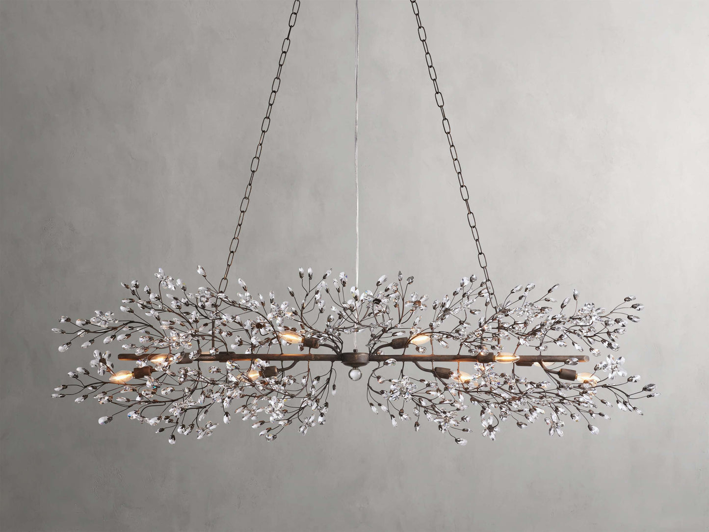 Bellafiora Crystal Vine Linear Chandelier
