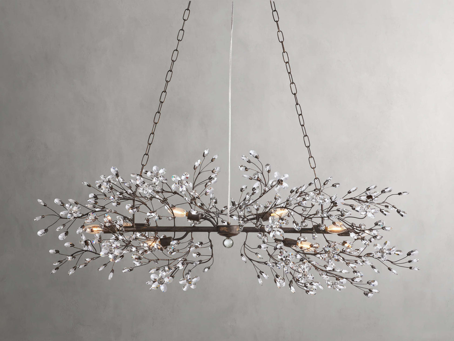 Bellafiora Crystal Vine Linear Chandelier