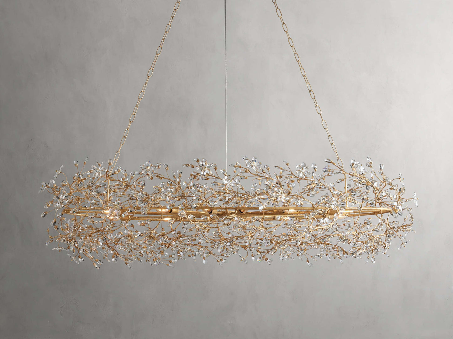 Bellafiora Crystal Vine Oval Chandelier