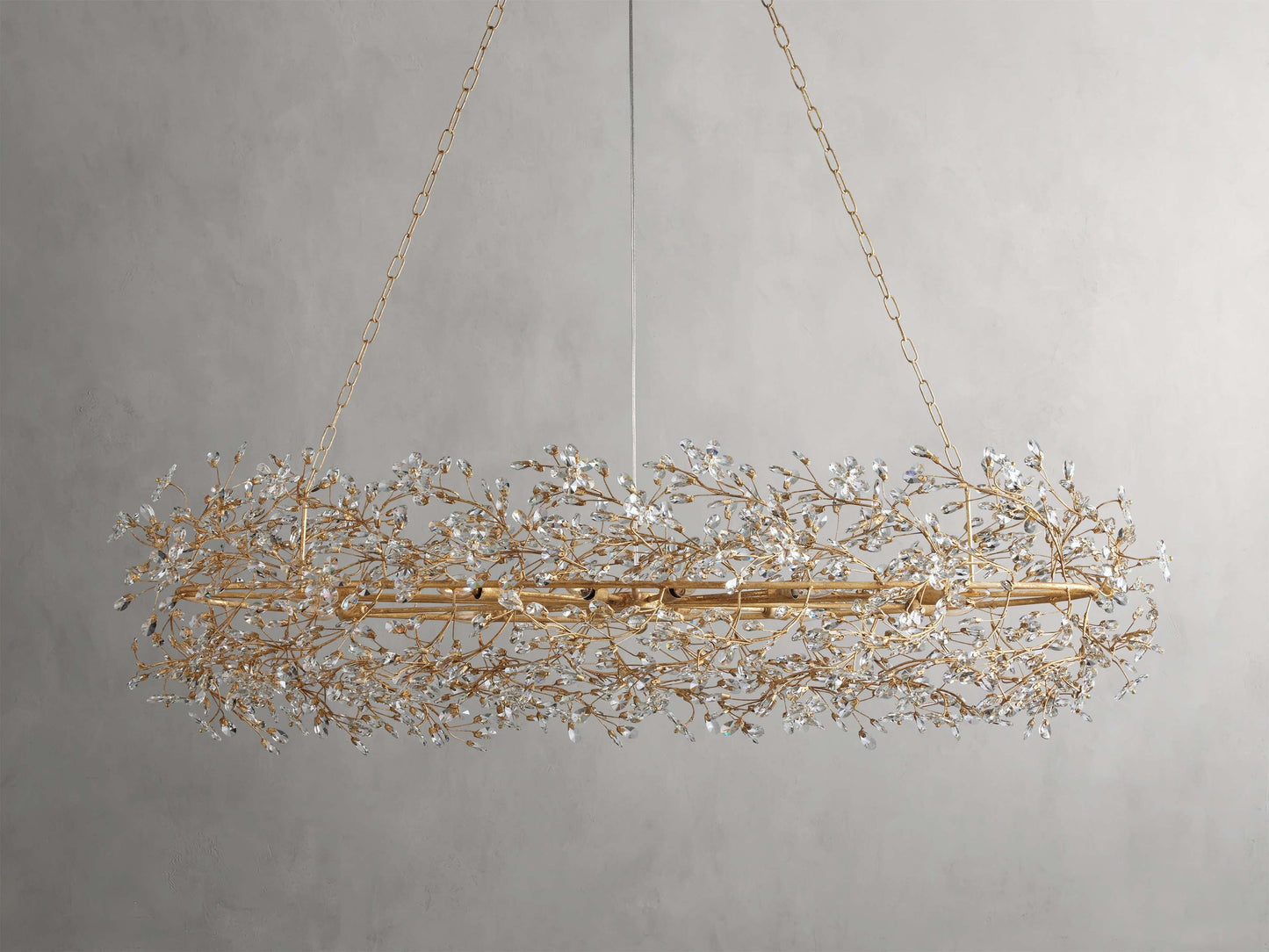 Bellafiora Crystal Vine Oval Chandelier