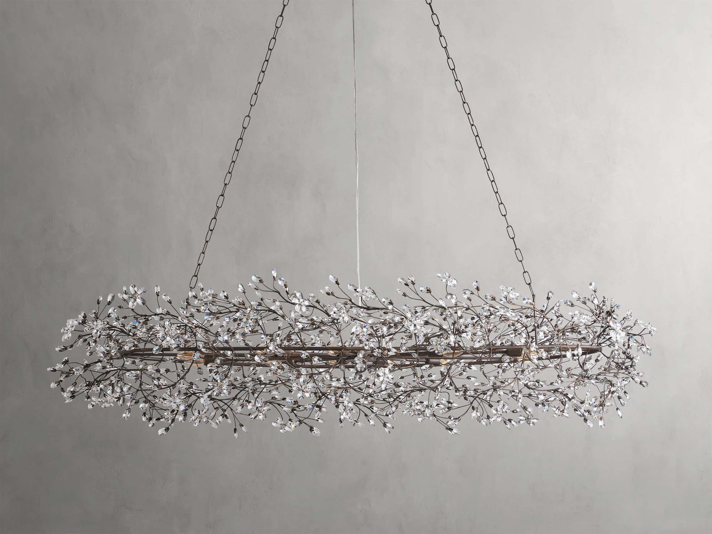 Bellafiora Crystal Vine Oval Chandelier