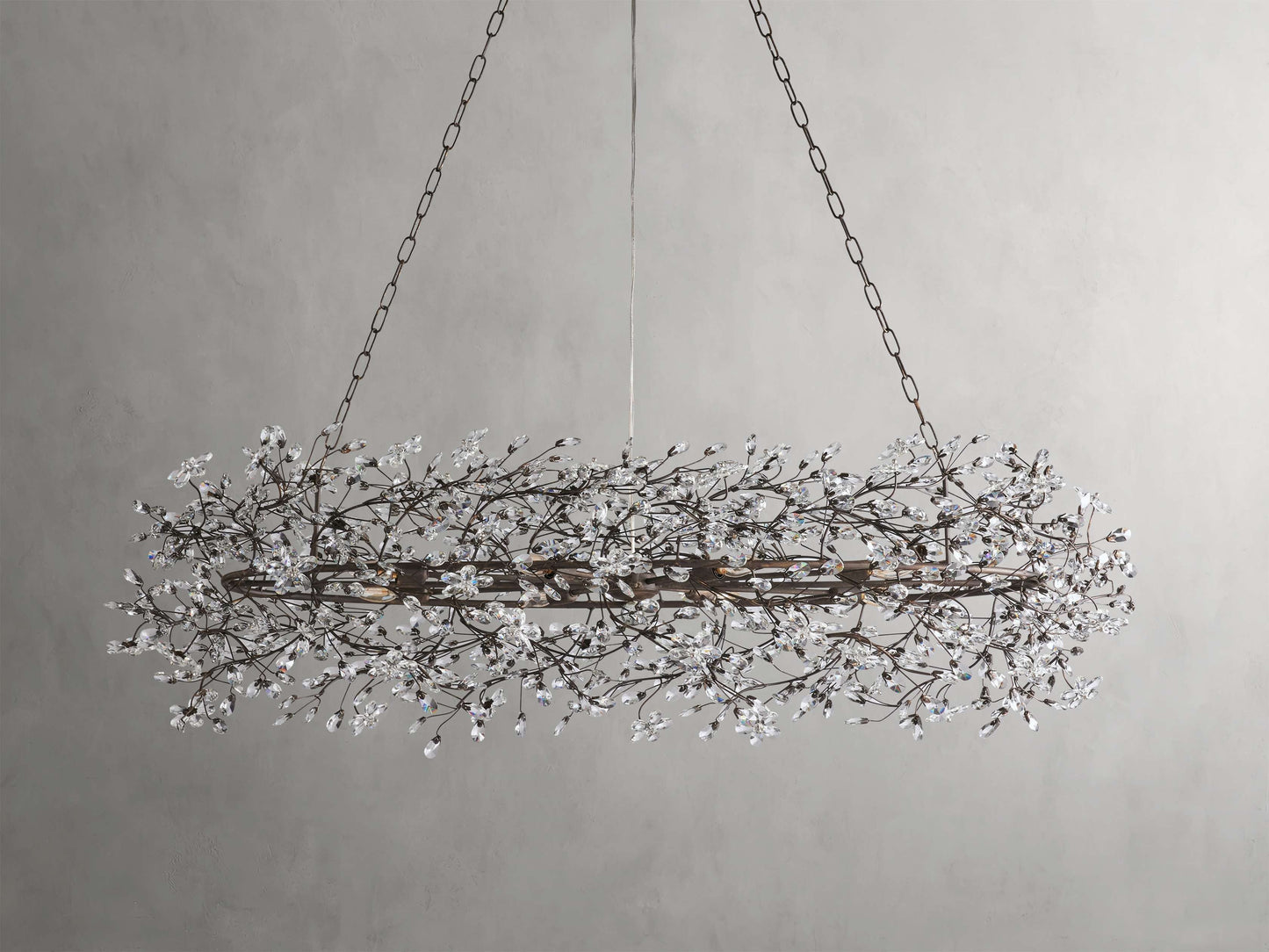 Bellafiora Crystal Vine Oval Chandelier