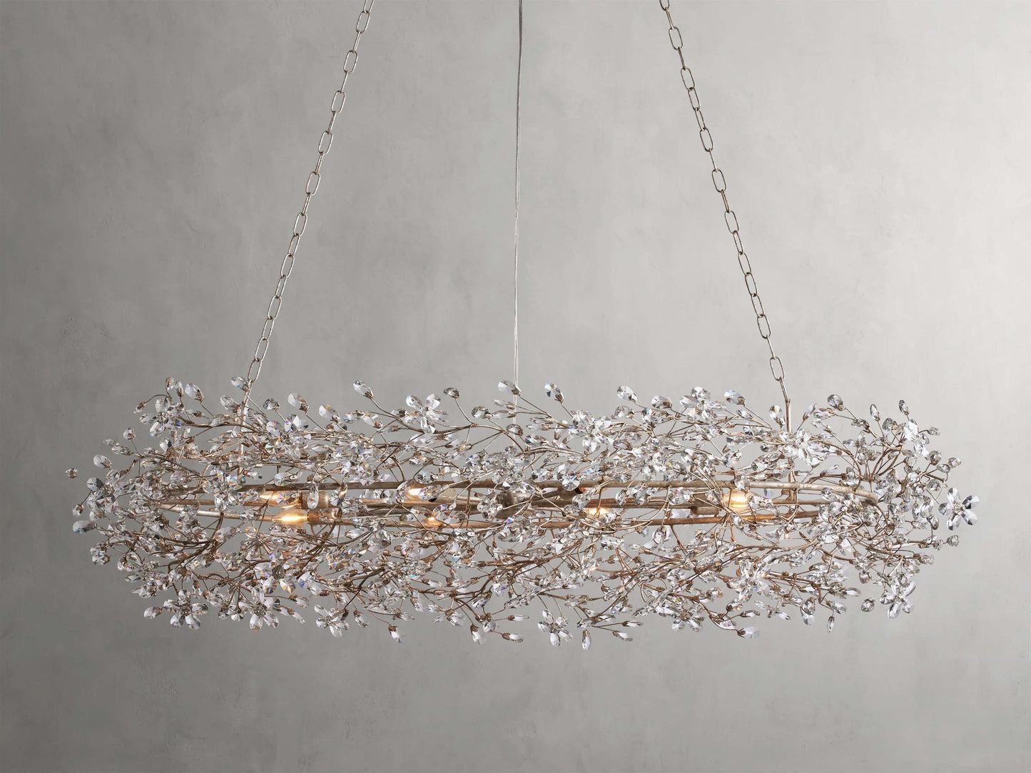 Bellafiora Crystal Vine Oval Chandelier