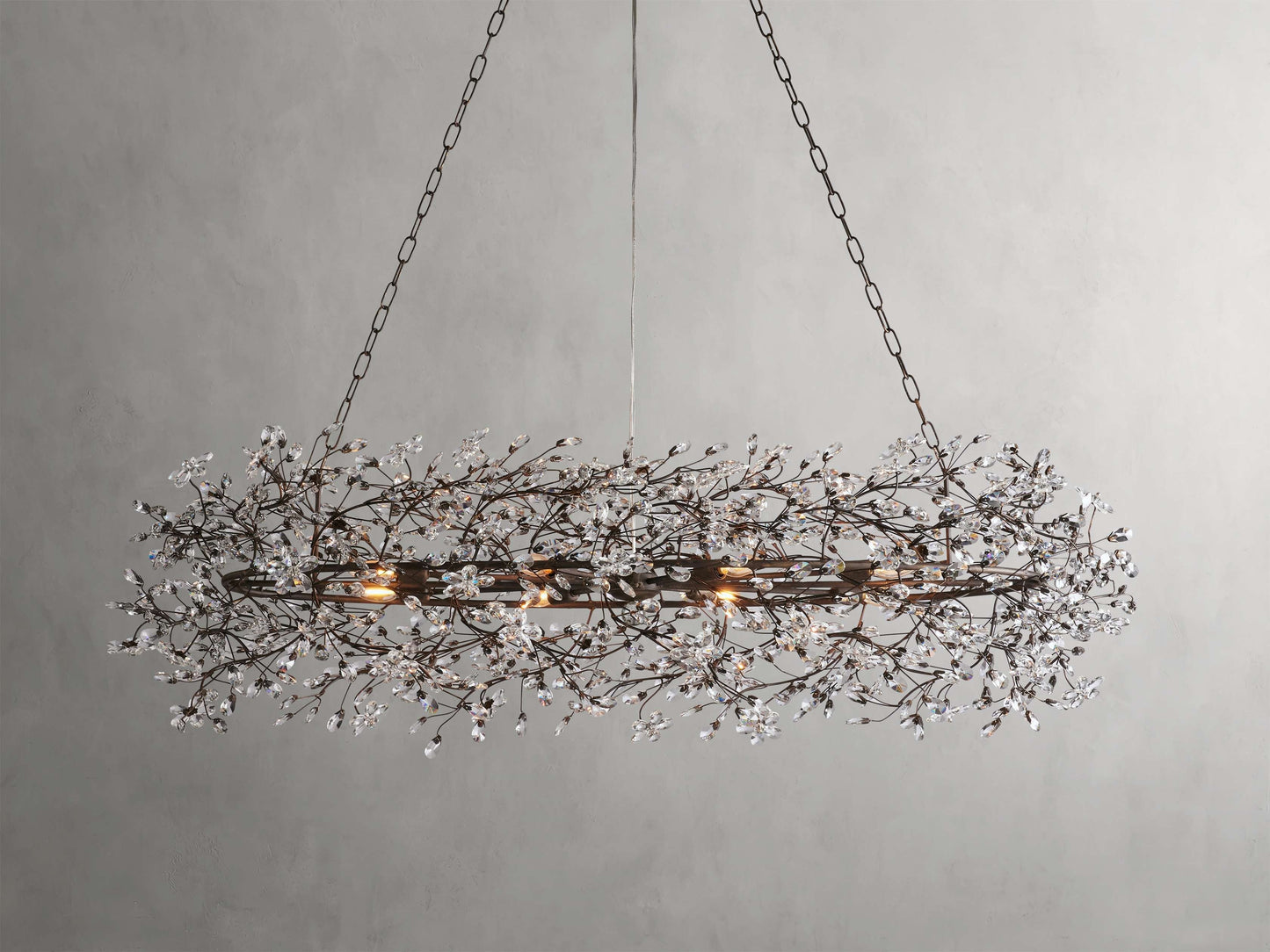 Bellafiora Crystal Vine Oval Chandelier