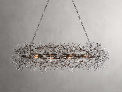 Bellafiora Crystal Vine Oval Chandelier