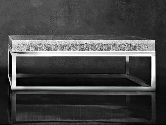 Interiors Arctic Square Coffee Table with Acrylic Top and Stainless Steel Base
