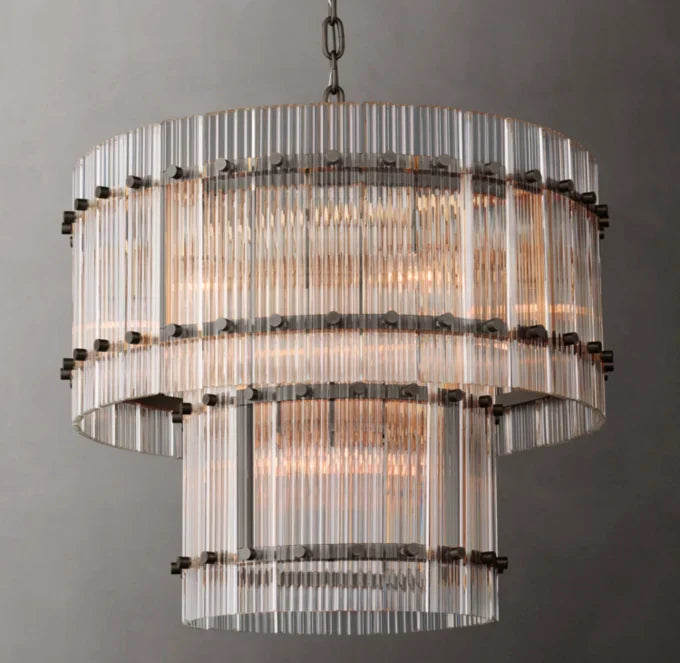 San Marco Two-Tier Round Chandelier 22"