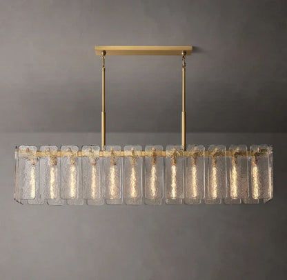 Calamette Glass Rectangular Chandelier 72"