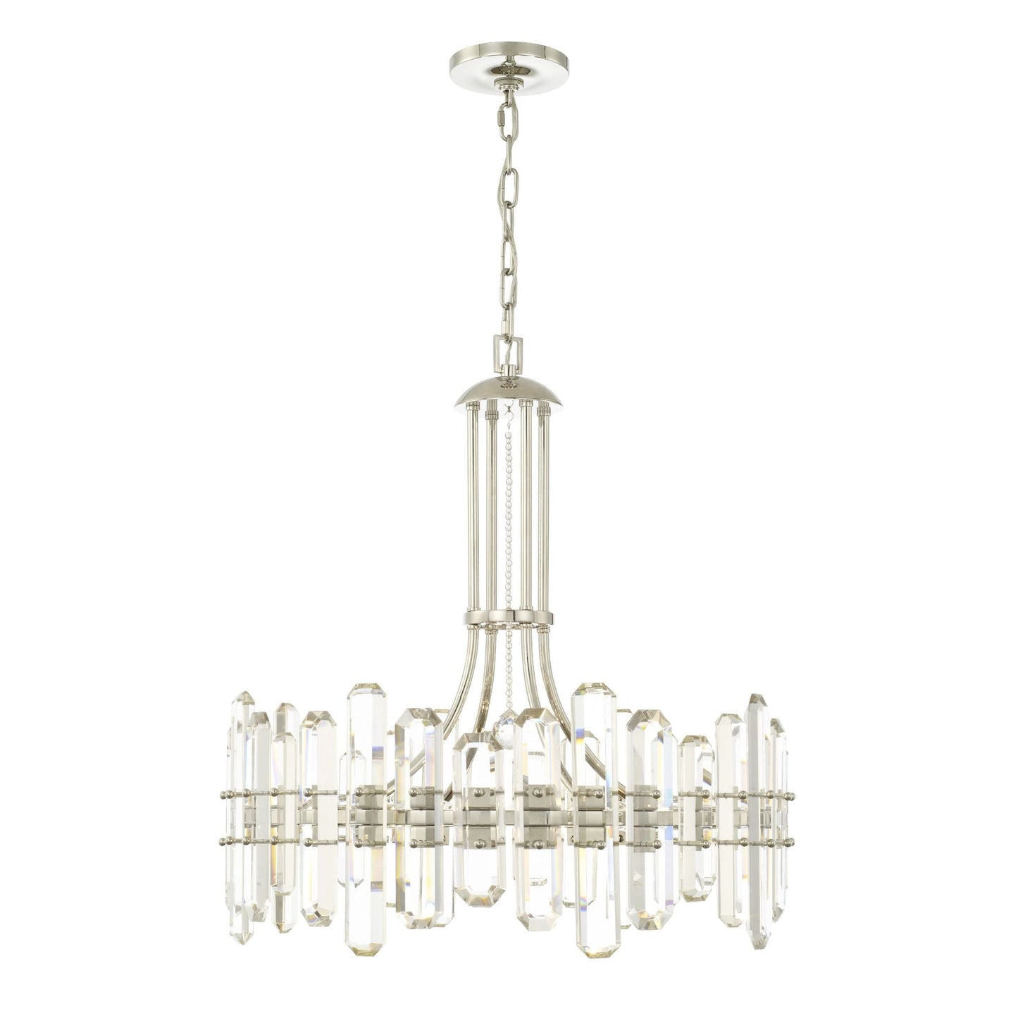Bolton 24.75'' Polished Nickel Chandelier Silver 24.75"W x 26"H x 24.75"D