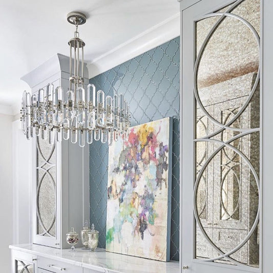 Bolton 24.75'' Polished Nickel Chandelier Silver 24.75"W x 26"H x 24.75"D