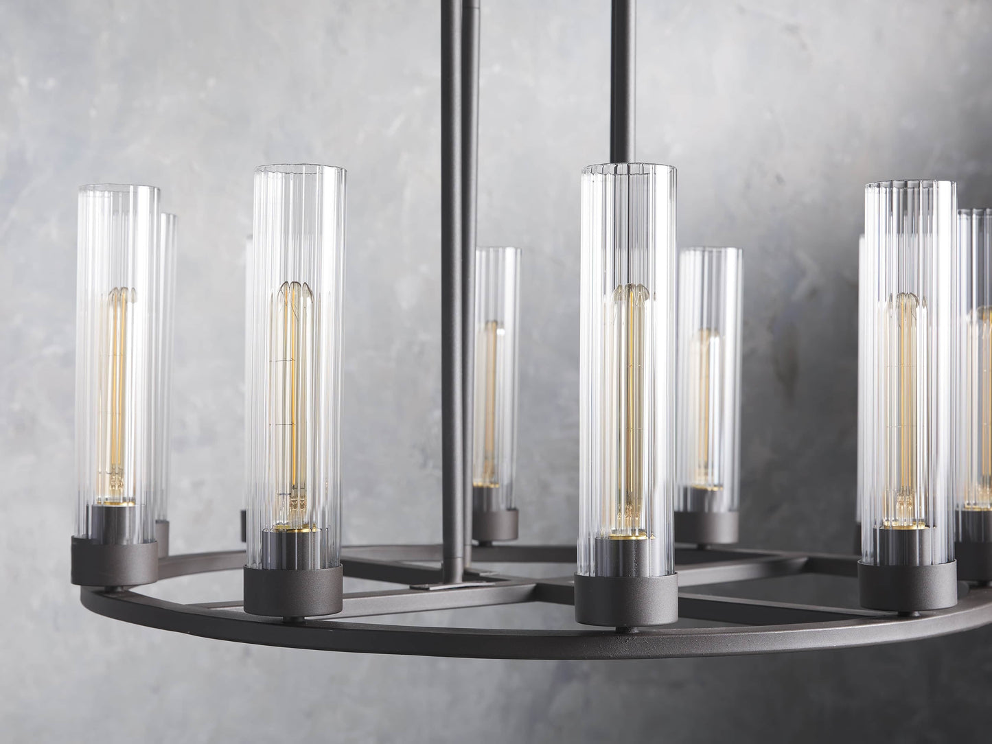 Bravelle Fluted Glass Ring Chandelier