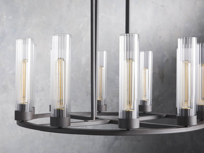 Bravelle Fluted Glass Ring Chandelier