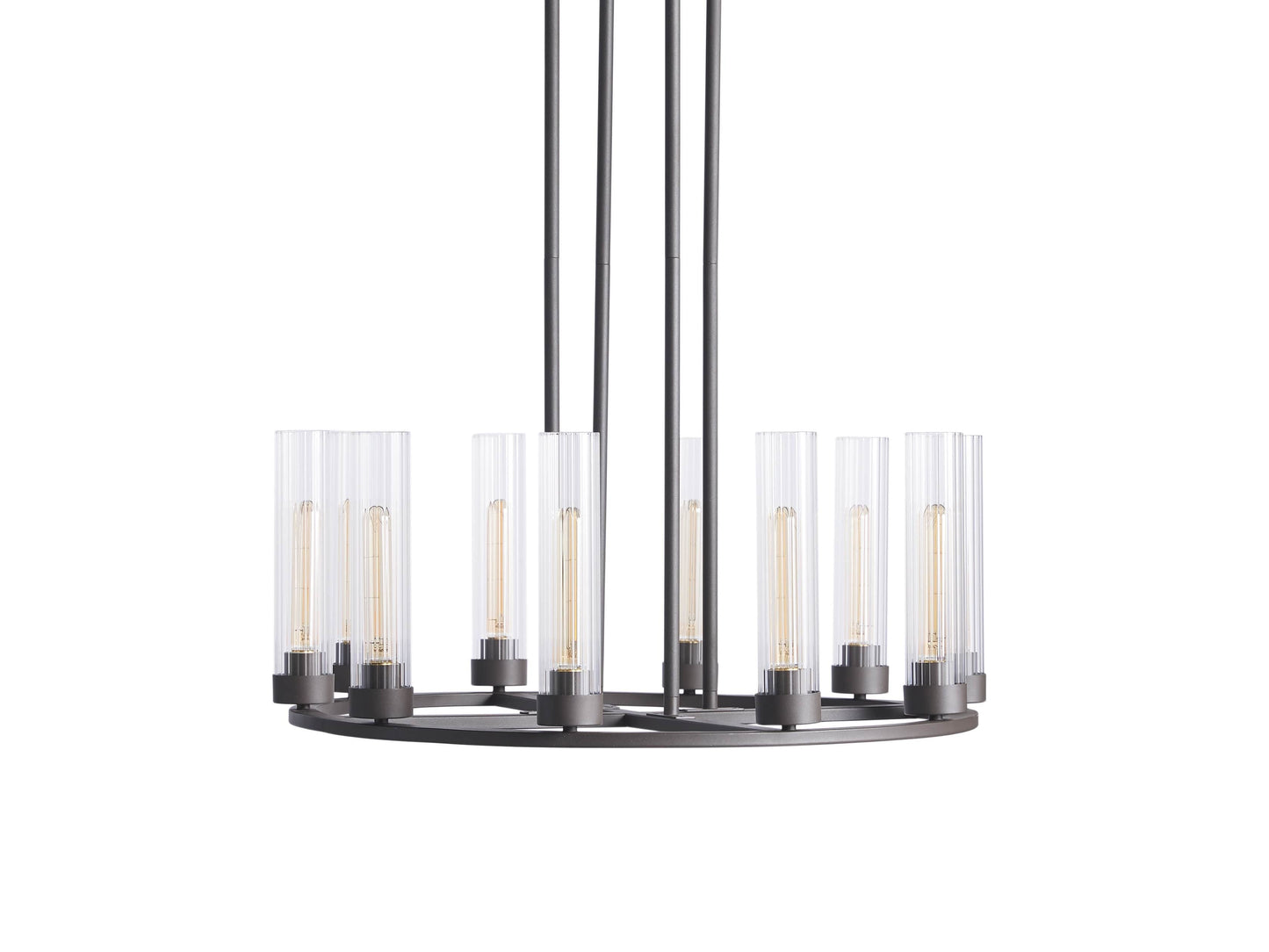 Bravelle Fluted Glass Ring Chandelier