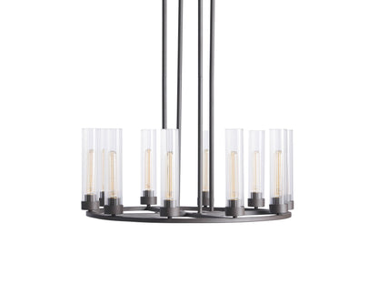 Bravelle Fluted Glass Ring Chandelier