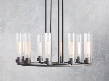 Bravelle Fluted Glass Ring Chandelier