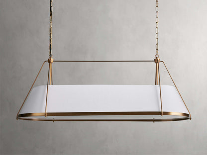 Brenton Linen Shade Linear Chandelier
