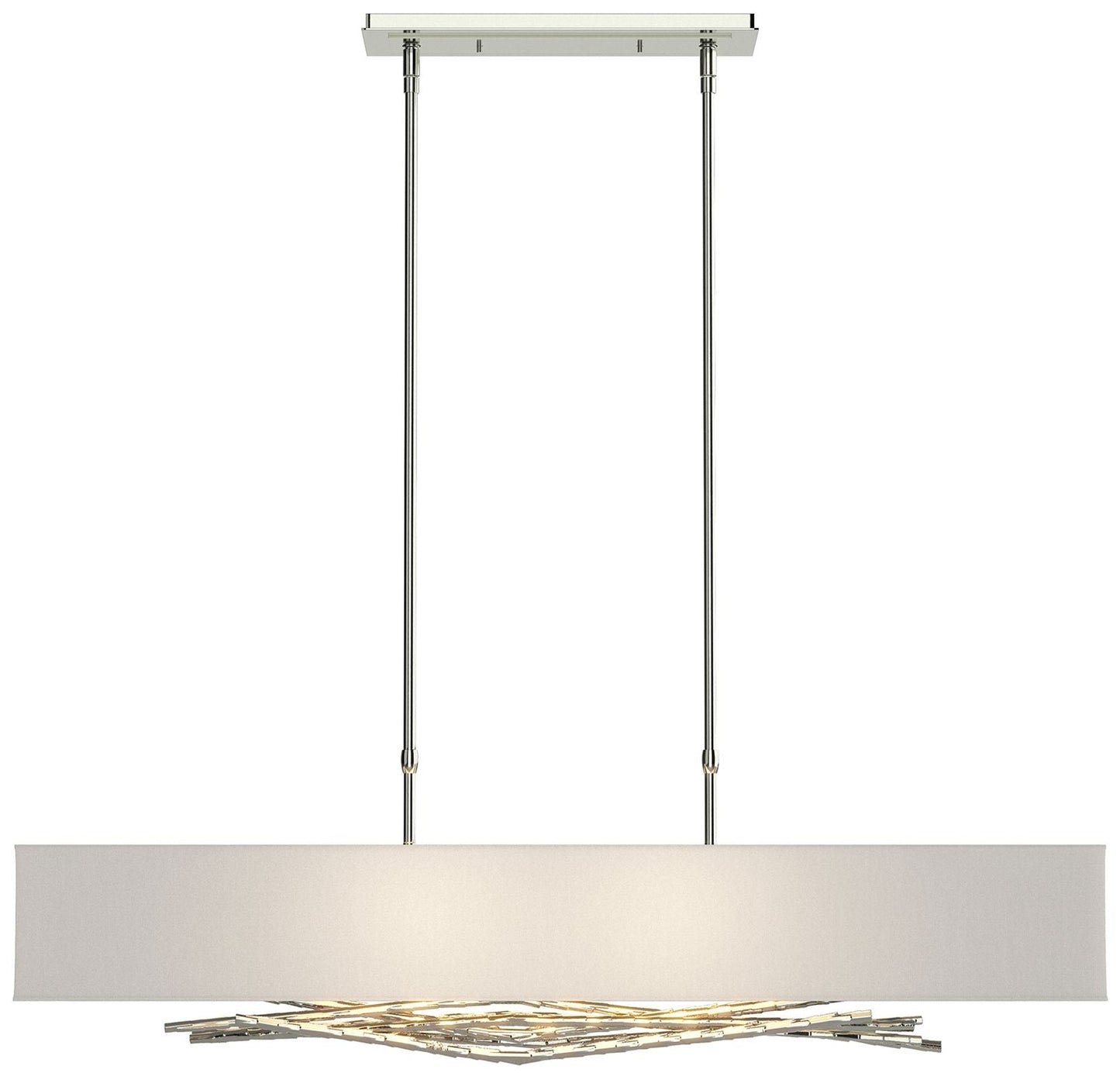 Brindille 42" Sterling Short Pendant Natural Anna Shade