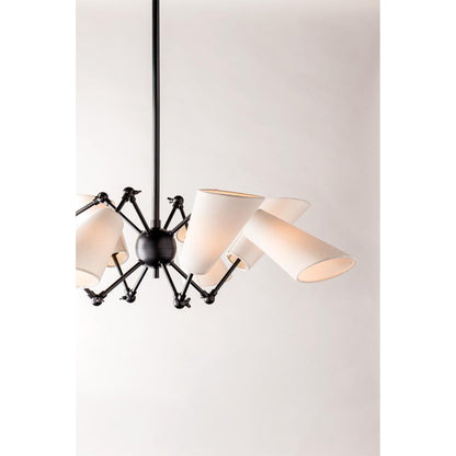 Buckingham 12-Light Chandelier in Aged Brass 54L x 54W x 23.5H