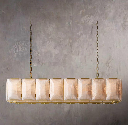 Harlowe Rectangular Calcite 54" Chandelier