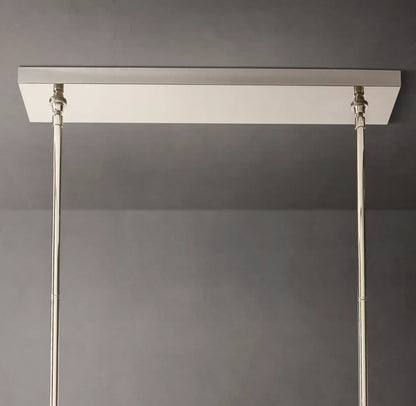 Boule De Cristal Clear Glass Double Linear Chandelier 60"