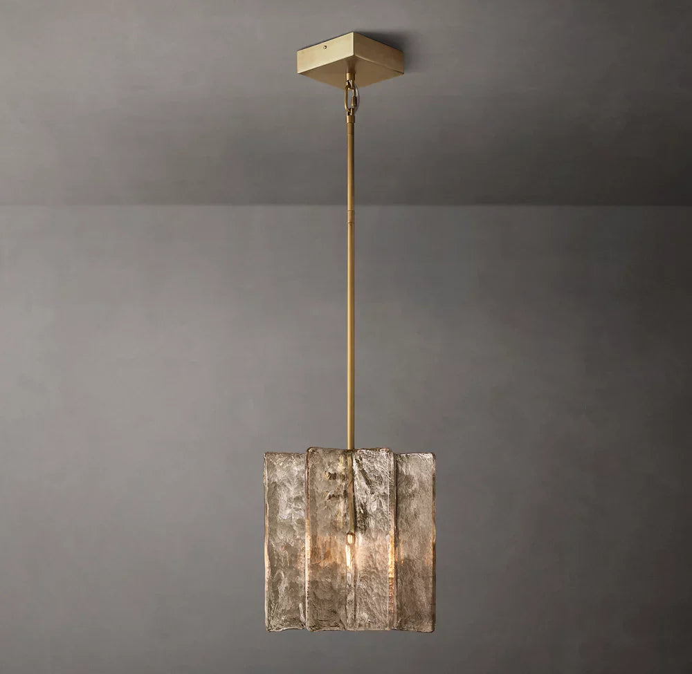 Lattice Smoke Glass Pendant