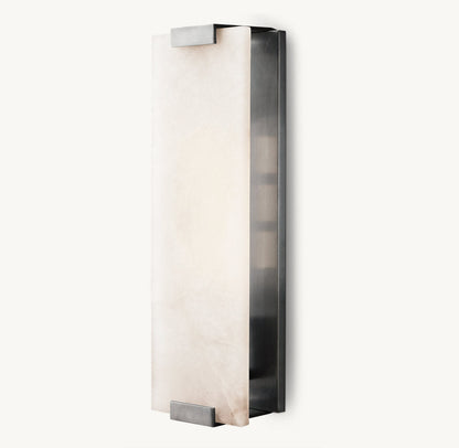 Hand-Carved Alabaster Grand Sconce
