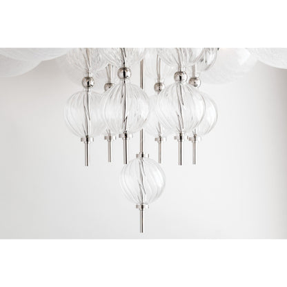 Calypso 8-Light Chandelier in Polished Nickel 33.5L x 33.5W x 32.5H