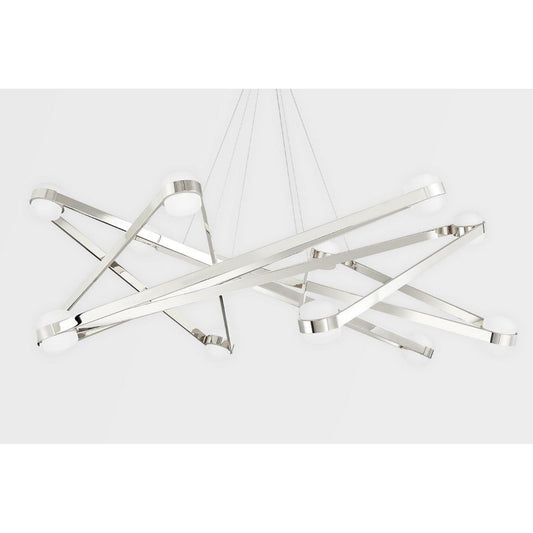 Orbit 6-Light Chandelier in Polished Nickel 38L x 38W x 13.75H
