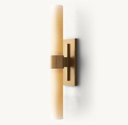 Ravelles Opal Milk Glass Linear Wall Sconce