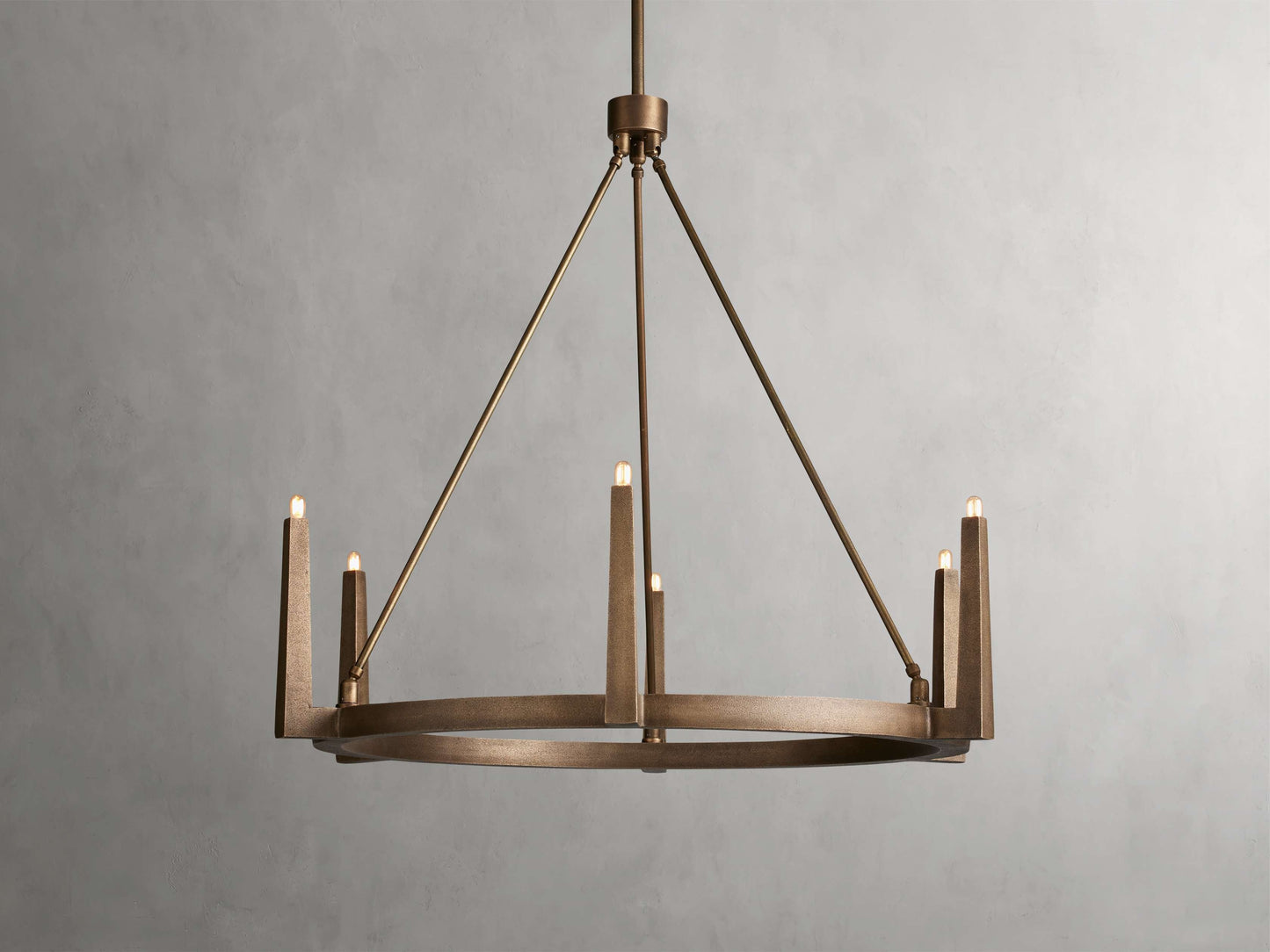 Calder Brass Halo Chandelier