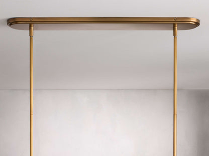 Calder Linen Shade Linear Chandelier