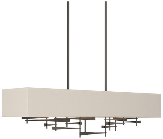Cavaletti 42"W Oil Rubbed Bronze Short Height Pendant With Flax Shade