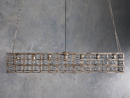 Caverno Industrial Cage Rectangular Chandelier