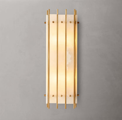 San Marcos Alabaster Grand Rectangular Wall Sconce