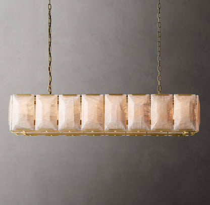 Harlowe Rectangular Calcite 54" Chandelier
