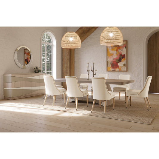 Jonathan Charles Swell Danish Cord Dining Table (500417-116L-BLO-DPC)